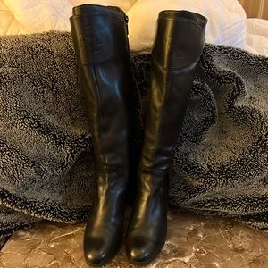 SALE!! DEAL!! Lauren by Ralph Lauren Black Leather Equestrian Boots Size 6